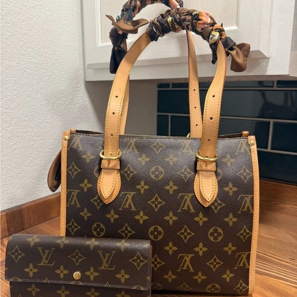 Louis Vuitton PoppinCourt Haute Brown Monogram Shoulder Bag AND wallet - Picture 2 of 16